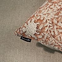 Vista 5 de Juego de 2 fundas de almohada decorativas (marrón ladrillo, 18 x 18 pulgadas (paquete de 2))