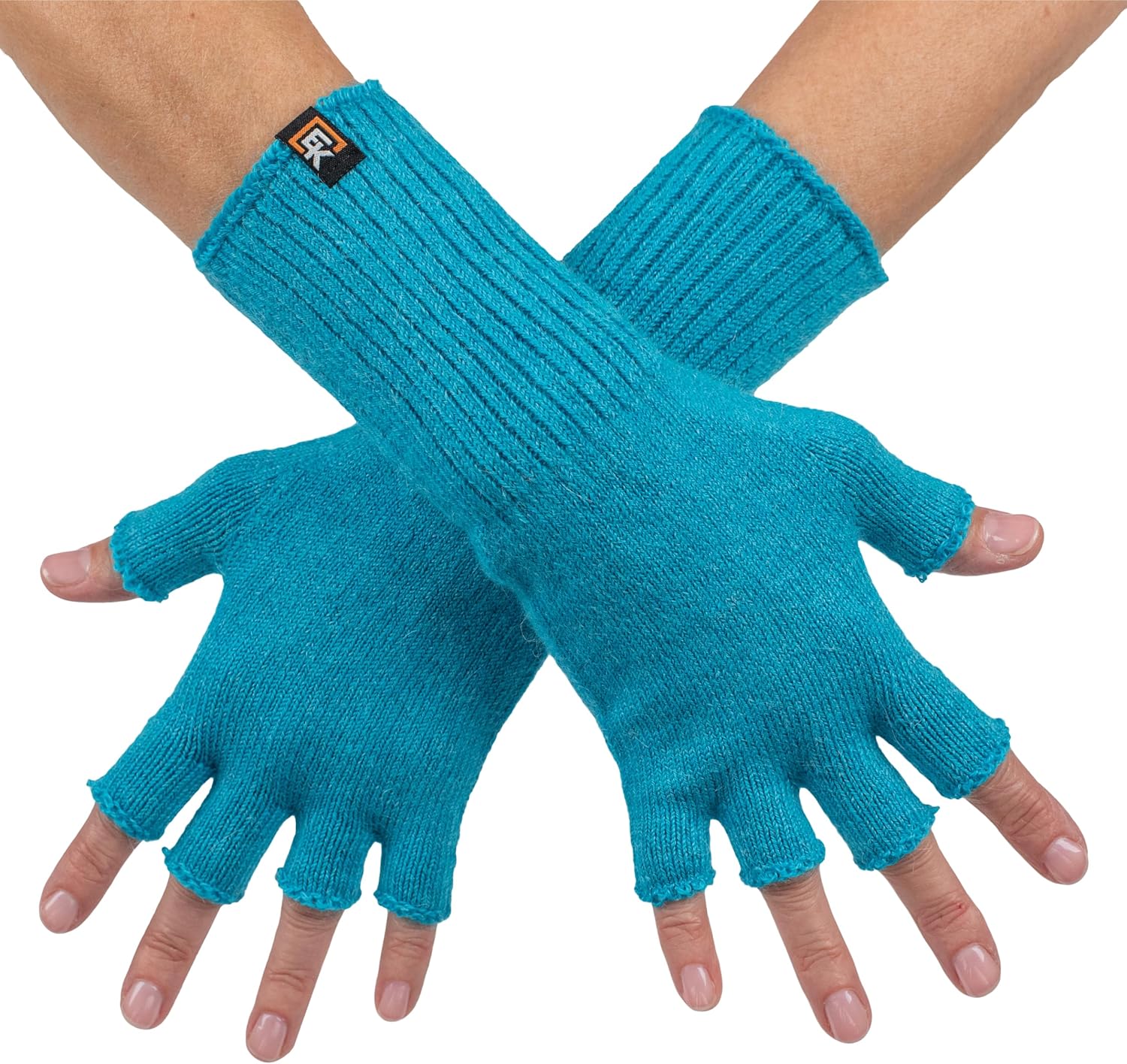 Evolution Knitwear Alpaca Knit Fingerless Gloves - Made in the USA - Super Soft Baby Alpaca - Small