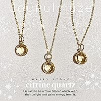 Vista 126 de Round Pendant Necklace, Natural Gemstones, Labradorite, Rainbow Moonstone, Crystal, Rose Quartz, Amethyst, Citrine, Sterling Silver, Handmade