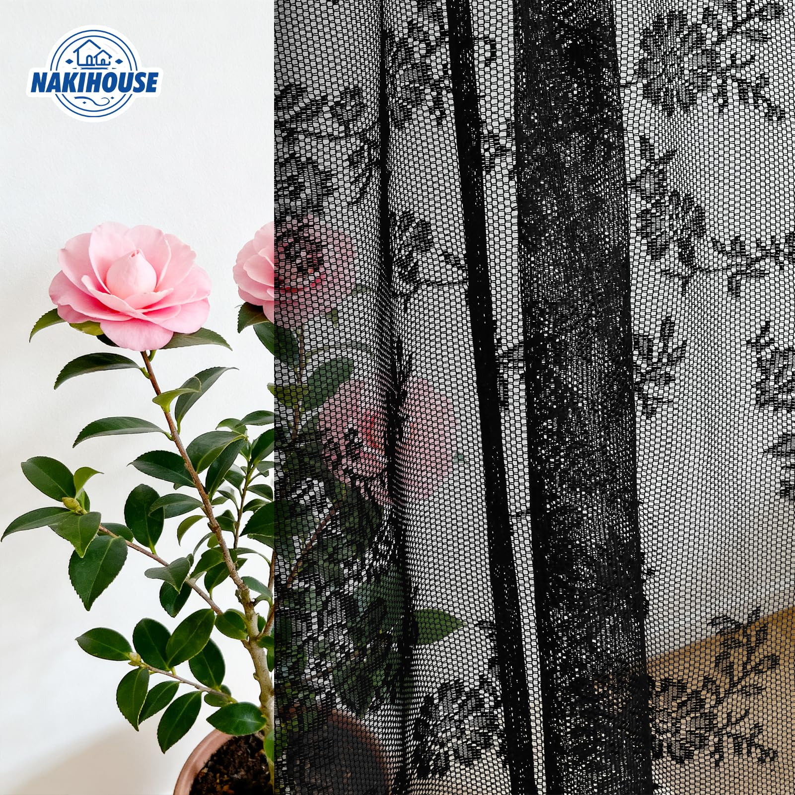 NAKIHOUSE Lace Voile Curtain - Image 4