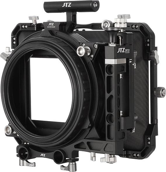 JTZ DP30 Cine Lens Carbon Fiber 4x4 Swing-Away Matte Box with 15mm/19mm Rod Rail Rig for Sony FS5 FS7 ARRI RED Canon C100 C200 C300 BM D Blackmagic BMPCC BMCC Pocket Cinema Panasonic Camera