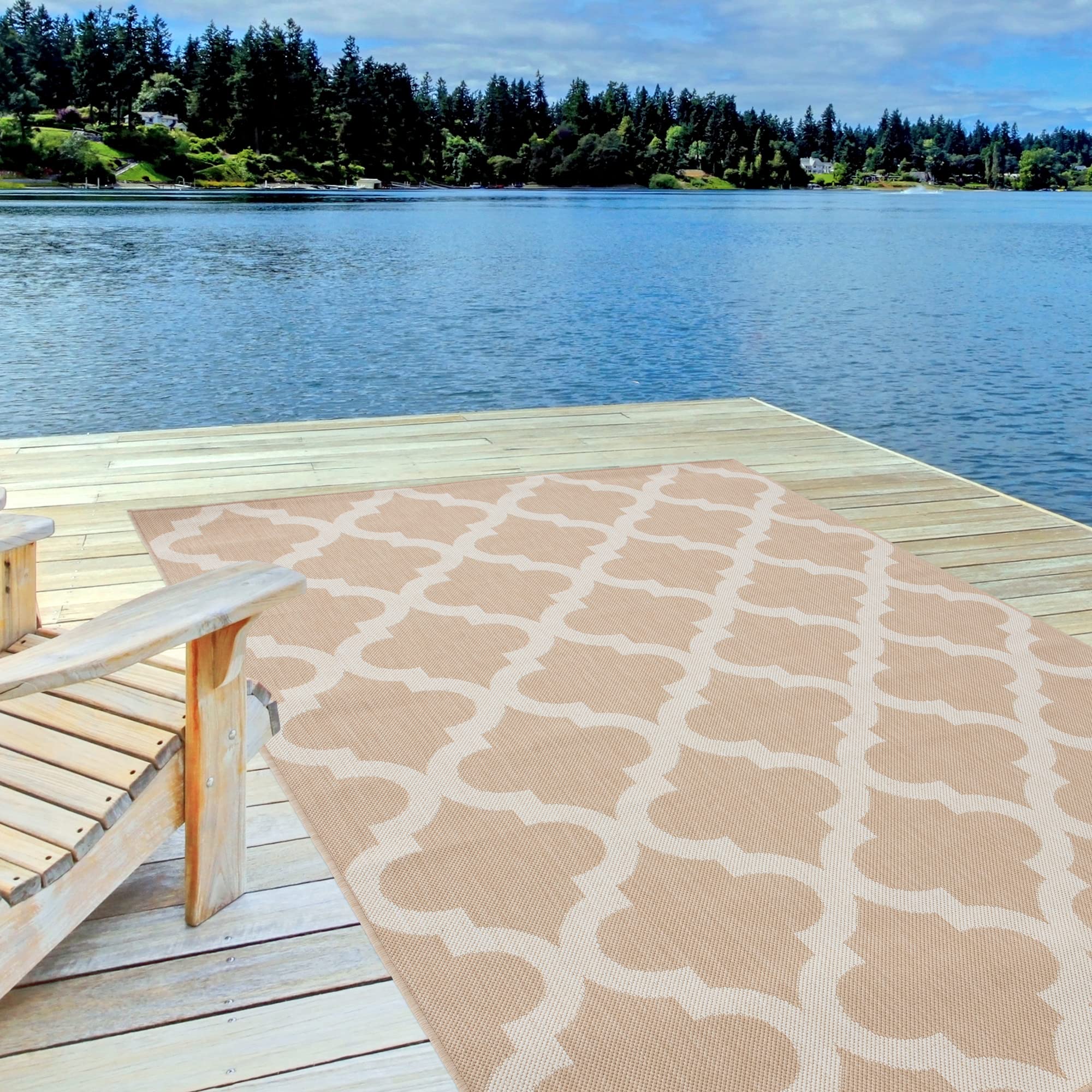 Rackhams Beige Ecology Outdoor Rug | 400B - 120X170 Cm