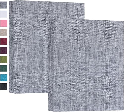 Mublalbum Álbum de fotos pequeño de 5 x 7 pulgadas, paquete de 2 fotos de lino, mini álbum de fotos con tapa de lino, cada álbum pequeño tiene