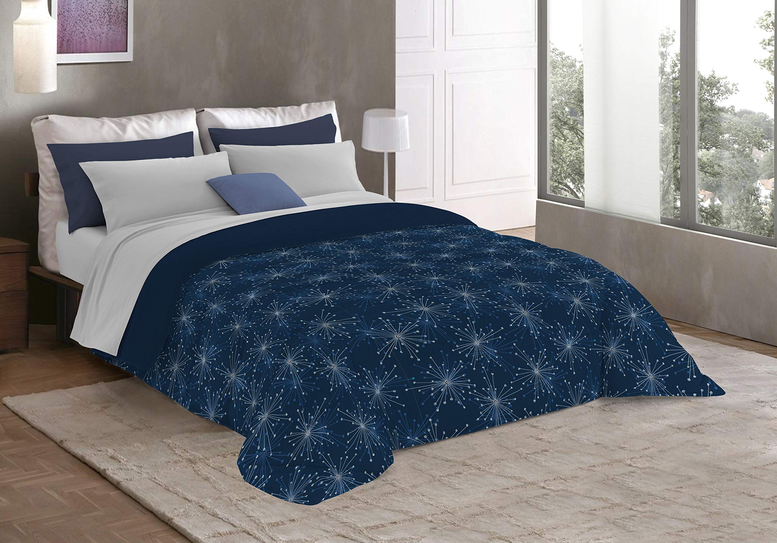 Italian Bed Linen Fantasy Winter Quilt “Fantasy”, Fireworks, Single