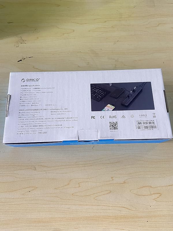 Hub USB 3.0 activ ORICO cu 16 porturi, întrerupătoare individuale, LED și adaptor de alimentare 78W 12V 6.5A pentru PC, iMac, HDD extern, stick USB și iPad