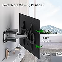 Vista 3 de Soporte de pared para TV de movimiento completo para la mayoría de televisores de pantalla plana de 37"-84", soporte de pared giratorio o inclinable