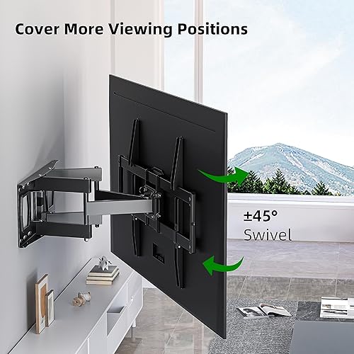 Miniatura 3 de Soporte de pared para TV de movimiento completo para la mayoría de televisores de pantalla plana de 37"-84", soporte de pared giratorio o inclinable