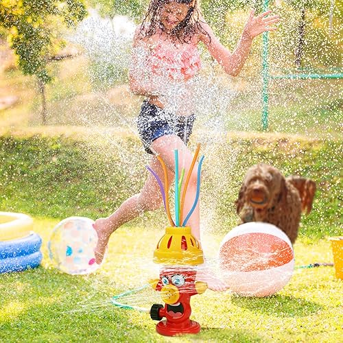 Miniatura 4 de Phobby Aspersor de agua para niños pequeños de 3 a 8 años, rociador de agua con conector adicional, juguete de verano al aire libre para juego de