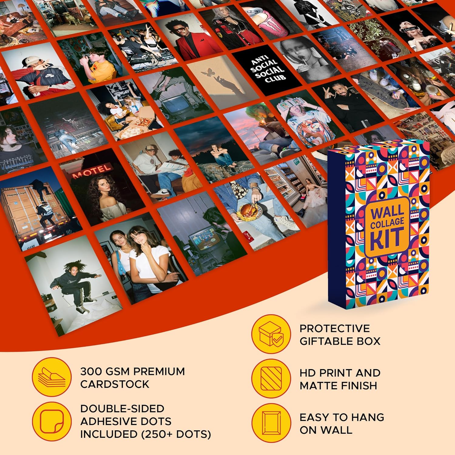 CodersParadise 54 PCS Grunge Vintage Wall Collage Kit – Trendy Y2K Posters, Retro Music Art and 4x6 Aesthetic Prints for Teen Girls, College Dorms, and Downtown Girl Rooms - Image 3