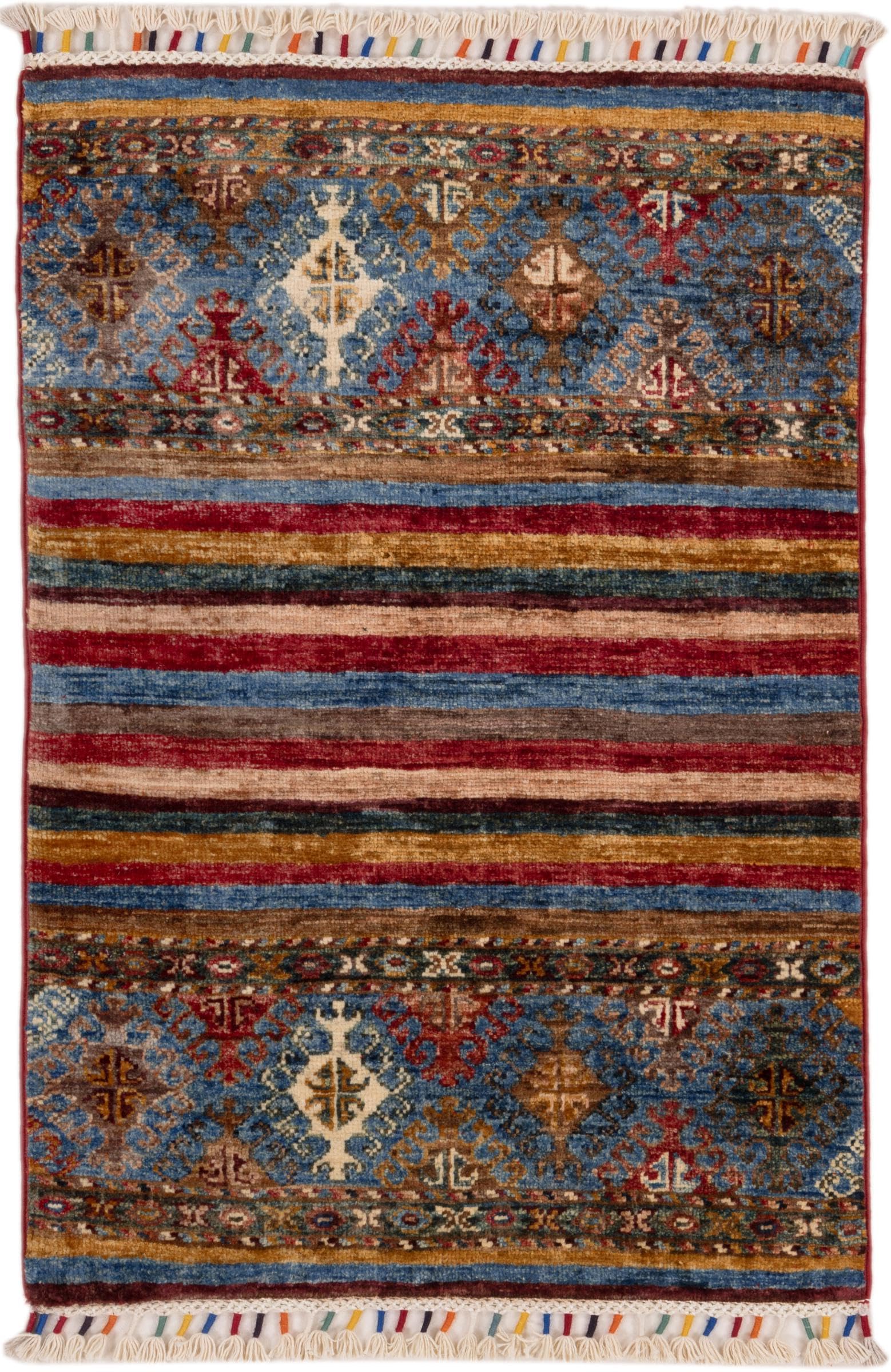 Tapis Pakistan Arijana Shaal 62x95 en pure laine vierge nouée à la main