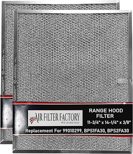 Air Filter Factory Filtro de grasa 99010299, BPS1FA30 de repuesto para Broan Nutone Allure 30 pulgadas campana extractora de aluminio malla BPS2FA30