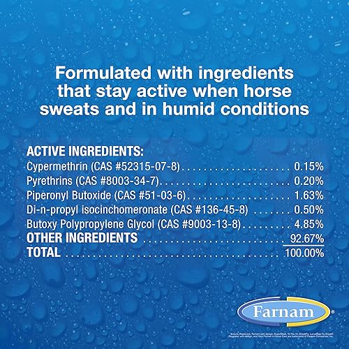 Miniatura 5 de Repelentes de moscas resistente al sudor para caballos de Farnam