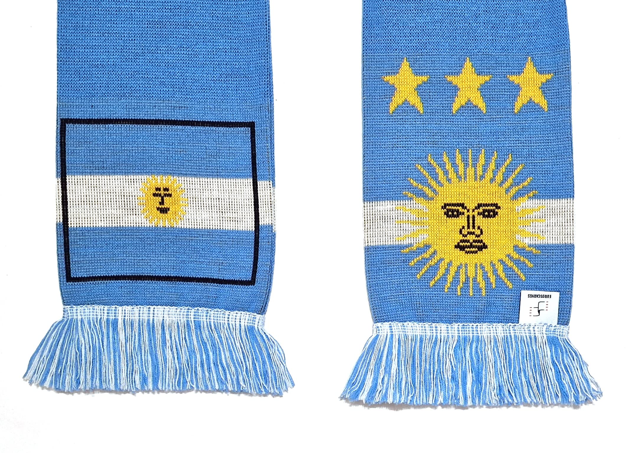 Euroscarves Argentyna piłka nożna dzianinowy szalik