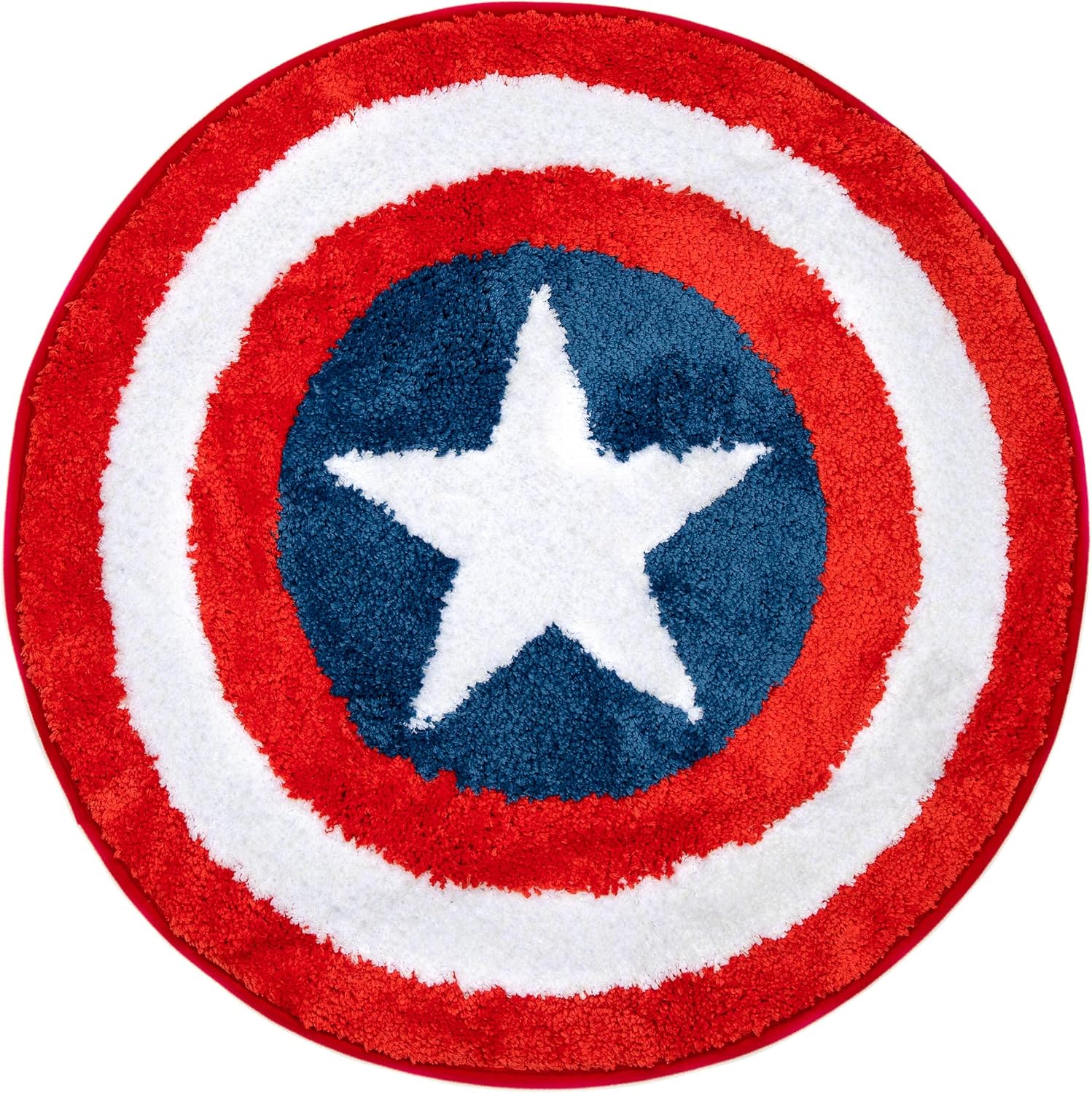 Jay Franco Marvel Avengers Shields 14 Piece Bathroom Set - Includes Shower Curtain, 12 Hooks, & Non-Slip Bath Rug - Easy Care Fabric (Official Marvel Product)