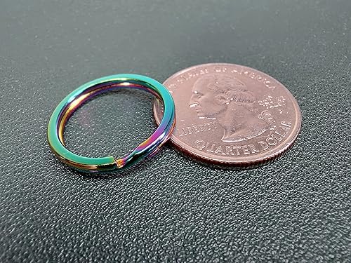 Vista 5 de Silipac Llaveros pequeños de 0.8 pulgadas (0.787 in) Llavero resistente a granel para manualidades Llavero dividido collar para mascotas, llaves