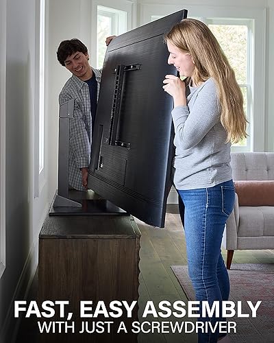 Miniatura 7 de SANUS Soporte universal para TV – Base giratoria grande de repuesto para pantallas de hasta 86 pulgadas – Gira 70 grados y altura ajusta 8 pulgadas