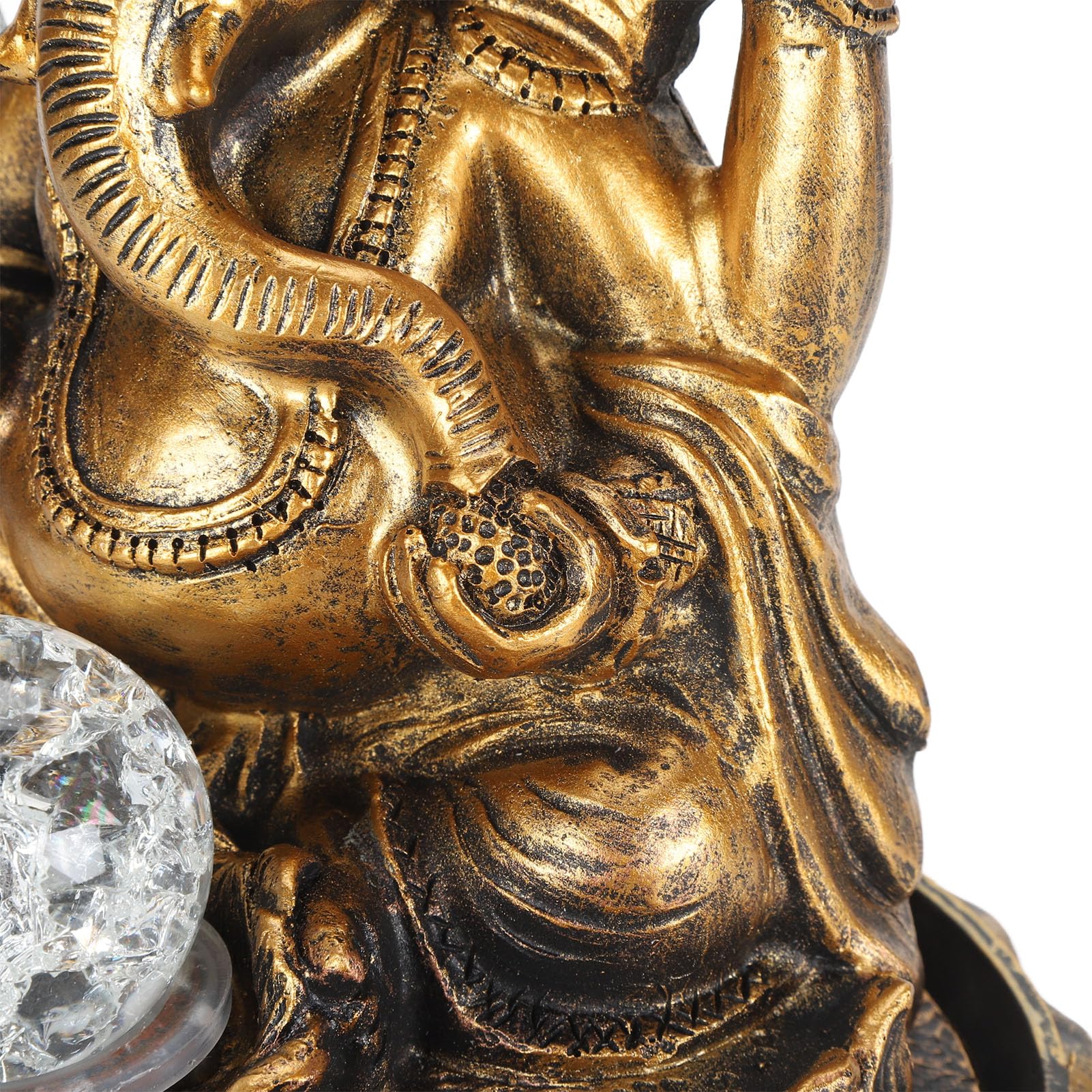 Fontaine Table avec Statue Ganesh et Effet Cascade