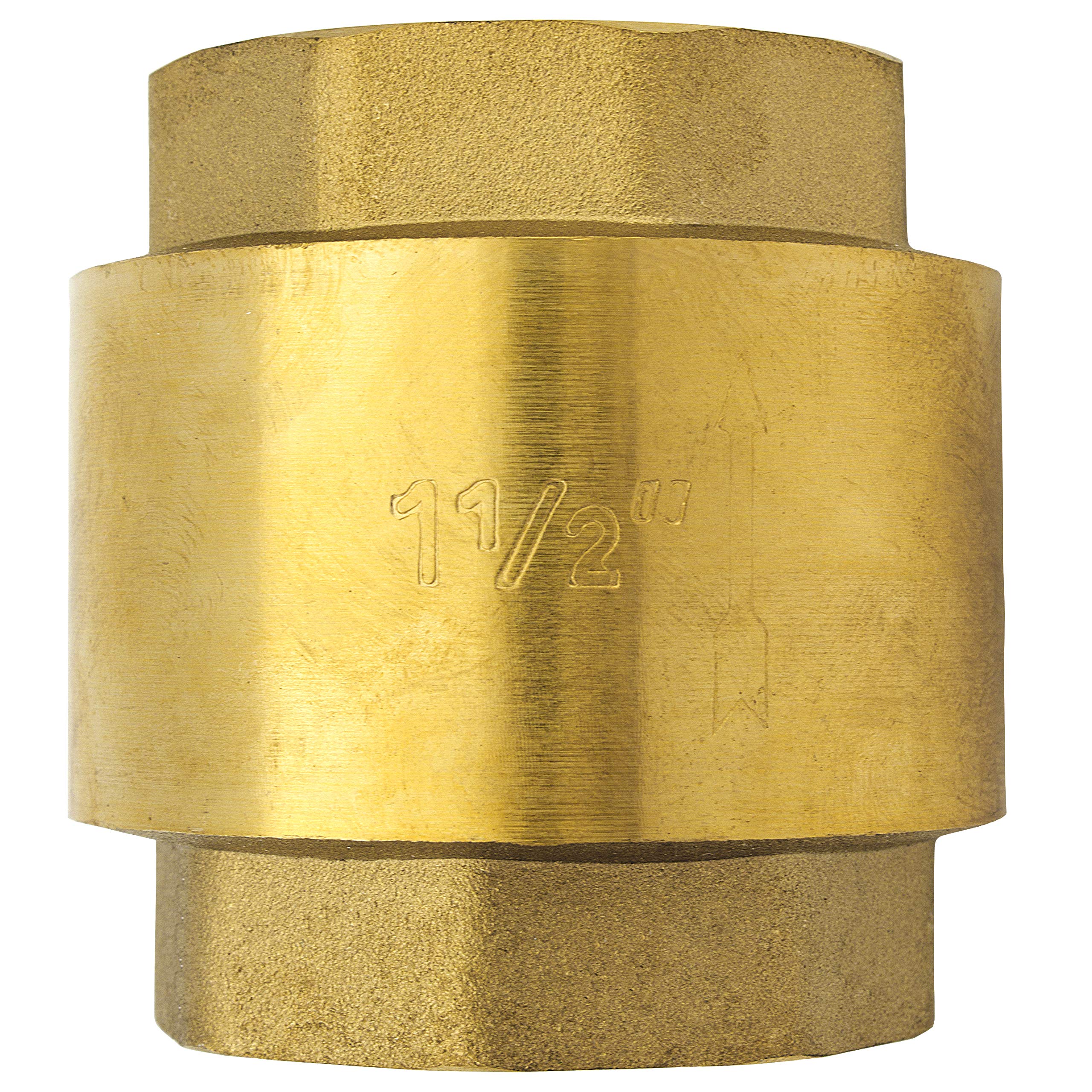 SHYNE Premium 1 1/2 pollici (3/2'') valvola di non ritorno in ottone di alta qualità robusto, antiruggine e impermeabile per pompa, fontana, lavatrice, giardino, acqua piovana, botte (2 pz)