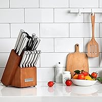 Vista 4 de McCook® Juegos de cuchillos, juegos de bloques de cuchillos de cocina de acero inoxidable alemán con afilador incorporado