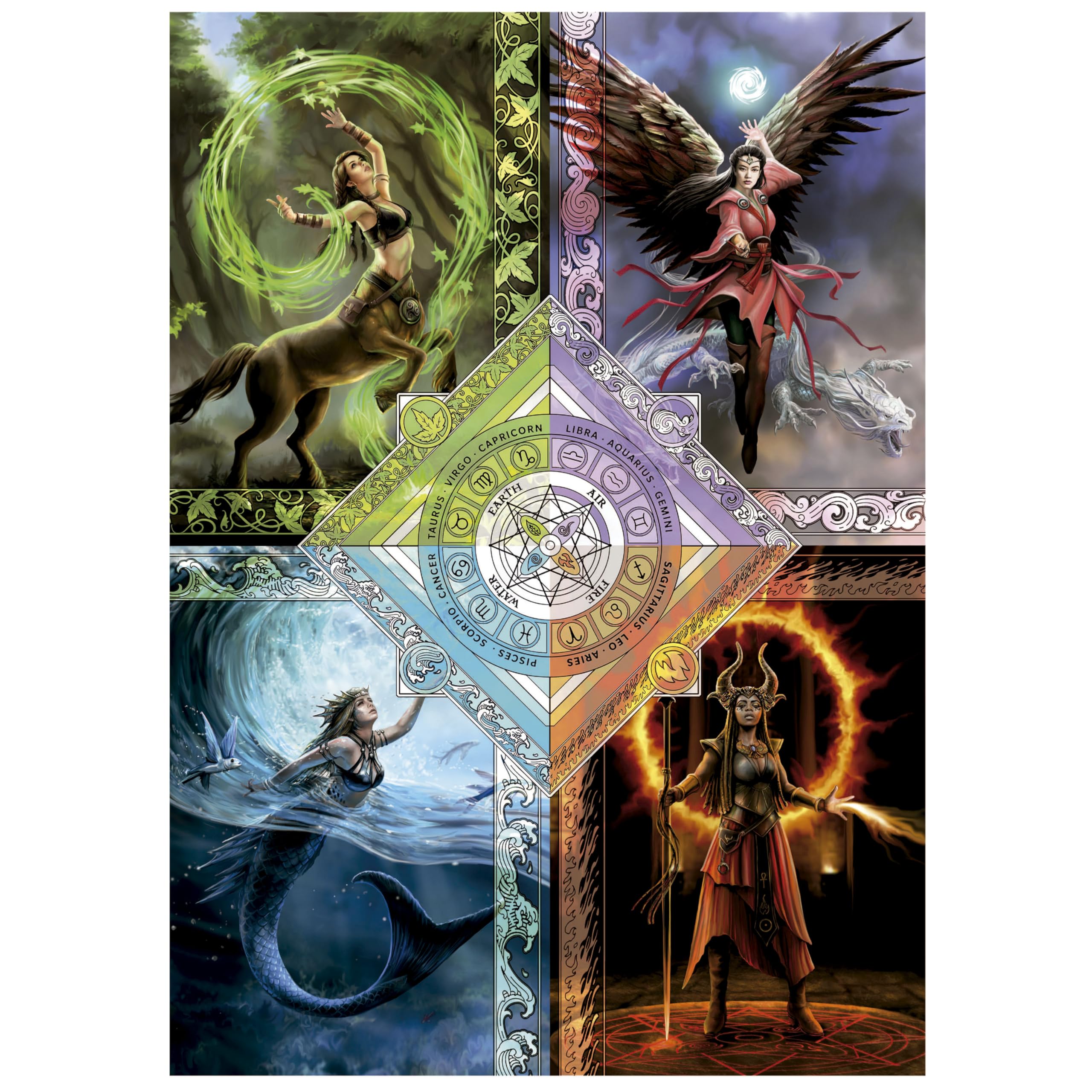 Educa - Puzzle de 1500 pièces pour Adultes | Elemental Magic Star Chart, Anne Stokes. Mesure: 85 x 60 cm À partir de 14 Ans (19941)