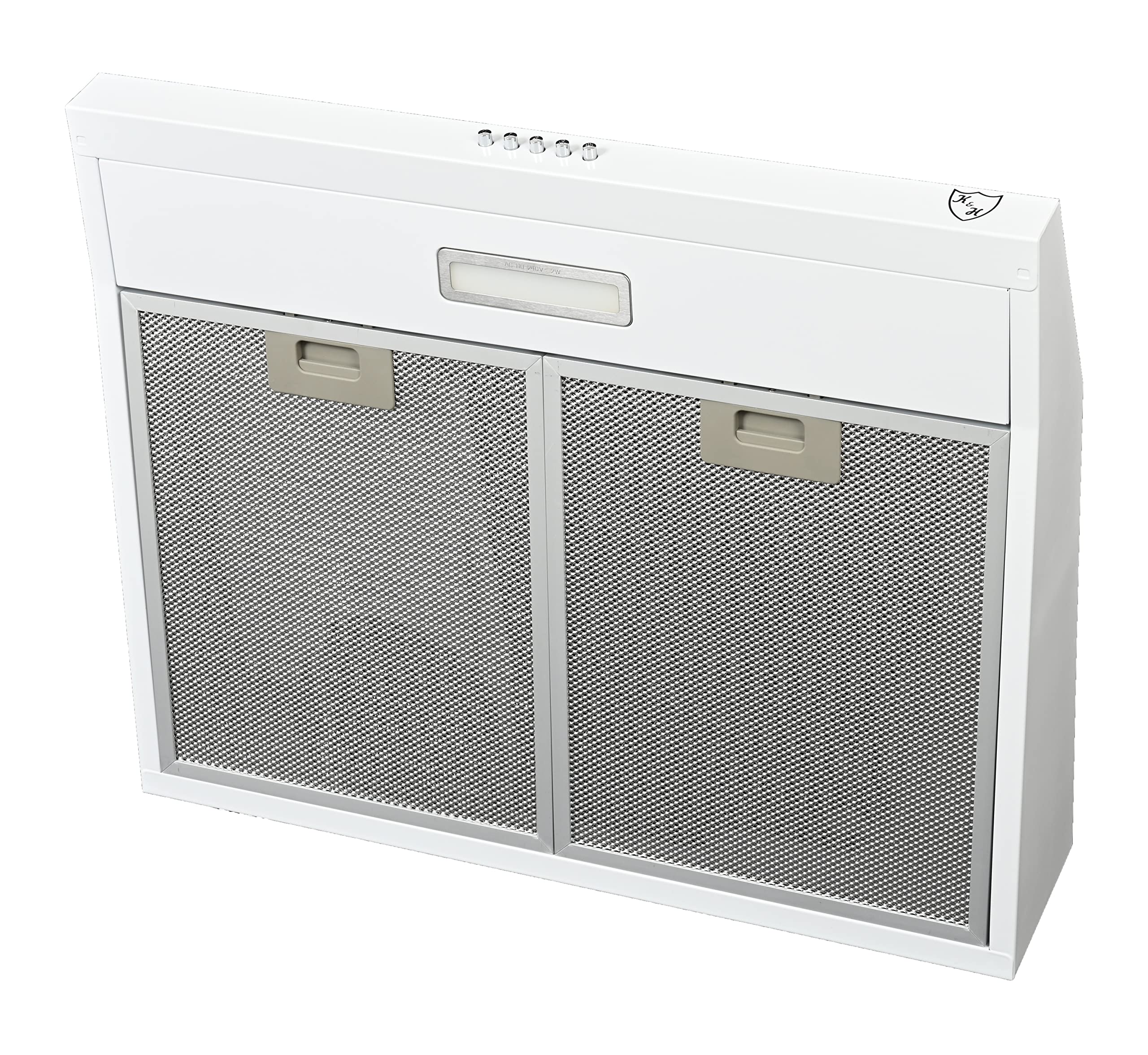 K&H Dunstabzugshaube 60cm Unterbauhaube Umluft Abluft Metall Fettfilter LED Beleuchtung 175 m³/h Energieklasse A Weiß