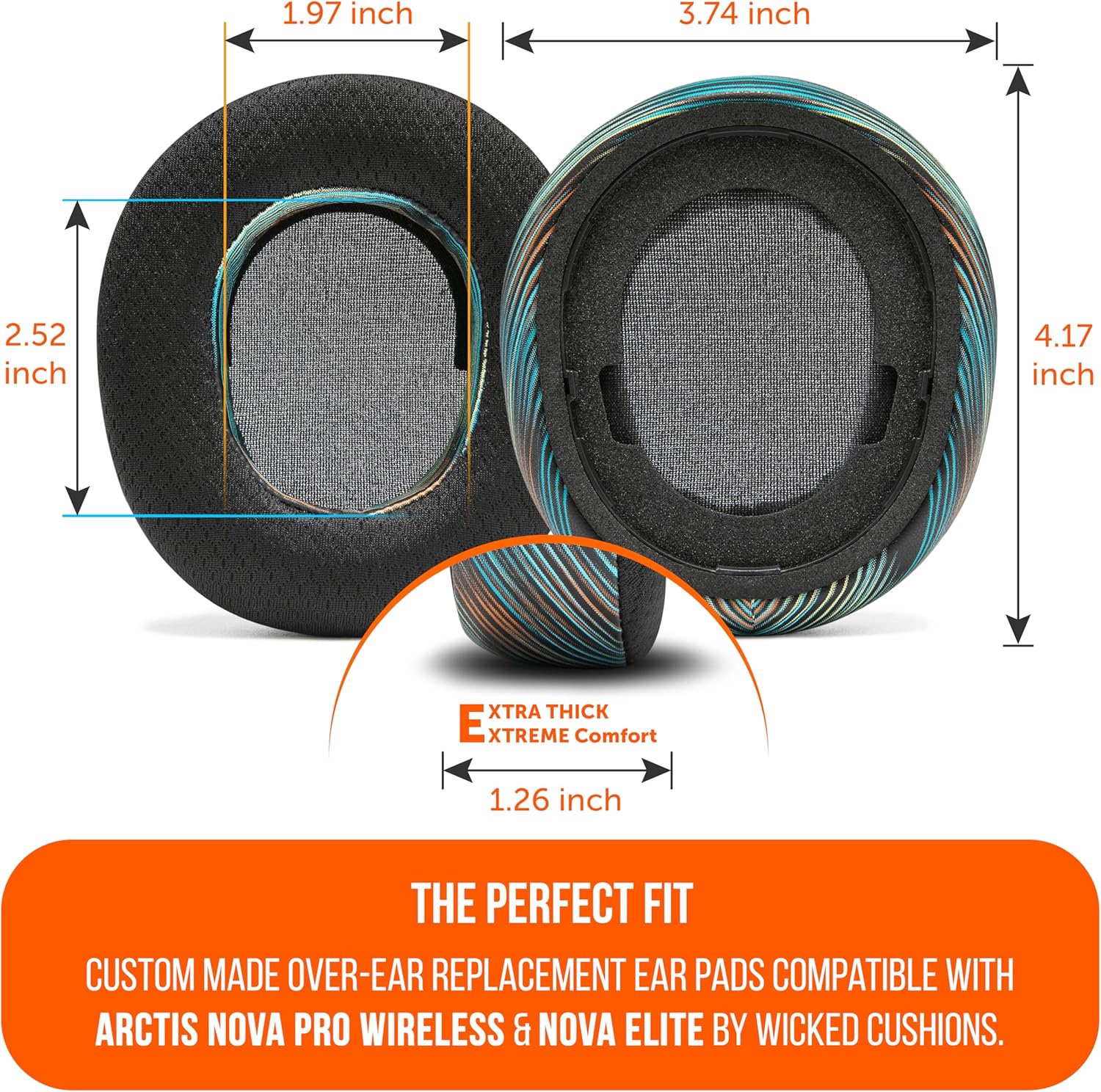 WC Mod Kit Nova Pro Wireless & Nova Elite - Cooling Gel Earpads, Silicone Headband, & Magnetic Plates for SteelSeries Arctis Nova Pro Wireless & Nova Elite by Wicked Cushions | The Simulation