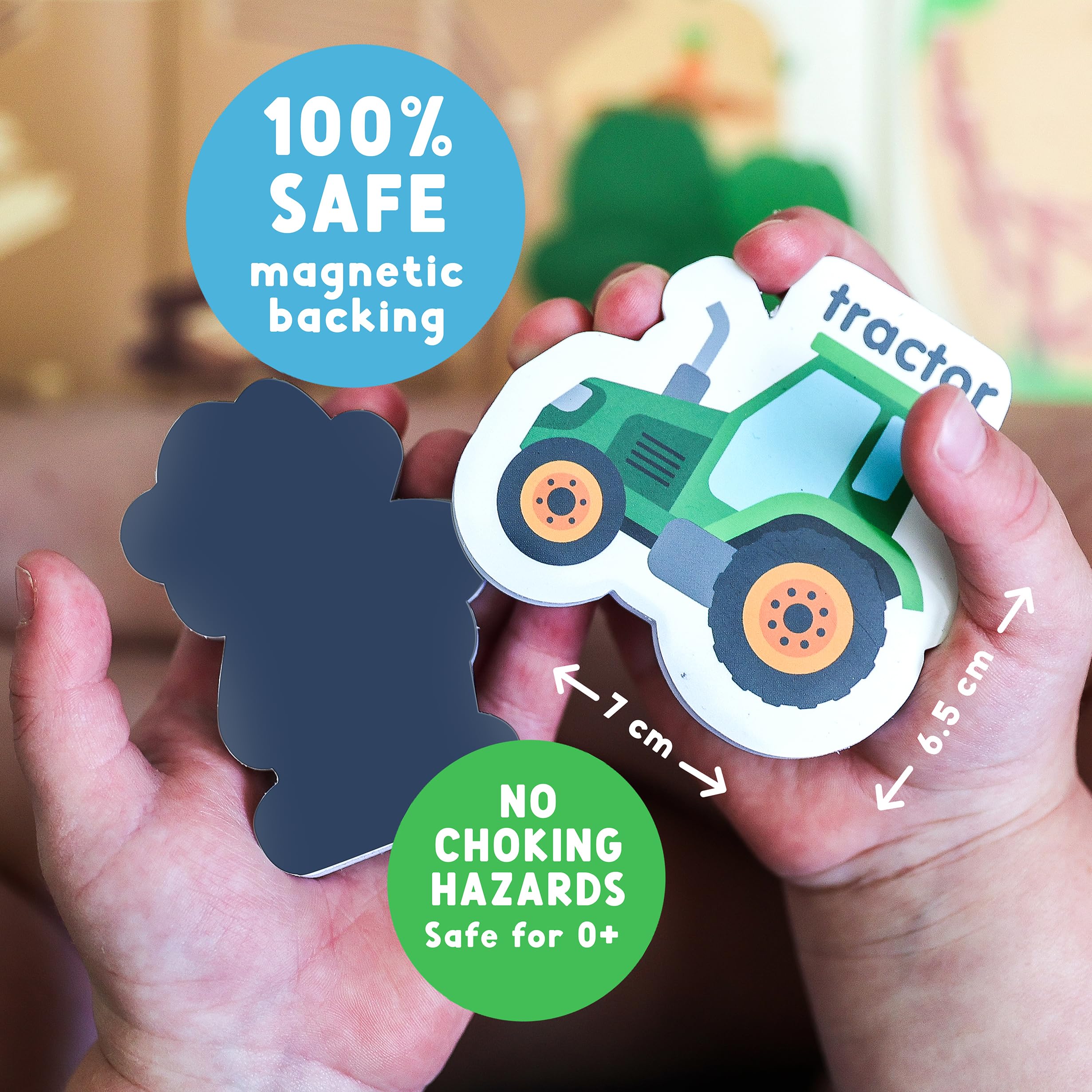 Curious Columbus Fridge Magnets for Toddlers 1-3 Year Olds. Refrigerator Magnets for Kids Baby ABC Learning Magnet Educational Toys Babies to Nursery and Reception (Farmyard Animals) - Image 4