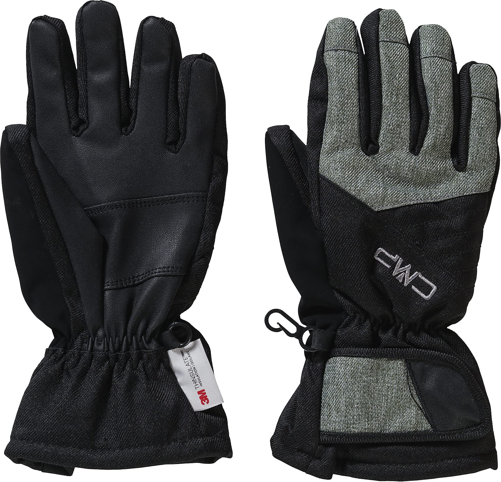 Cmp Jungen Schwarz - Twill-Skihandschuhe Für Kinder, 5.5