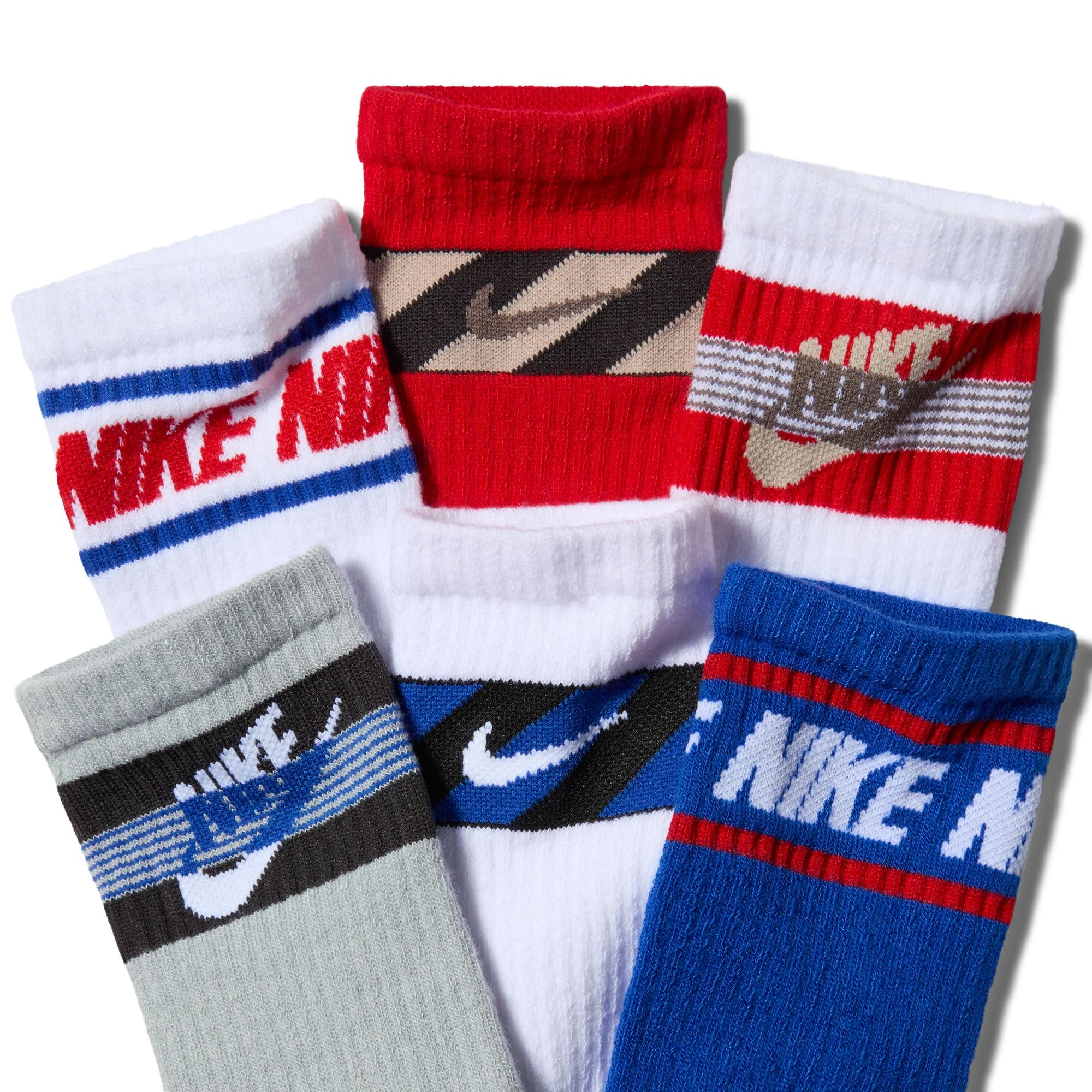 Nike Unisex Kids' Everyday Cushioned Crew Socks (6-Pack) | Boys and Girls