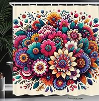 Vista 26 de Ambesonne - Colección de decoración, cortina para regadera de baño de poliéster