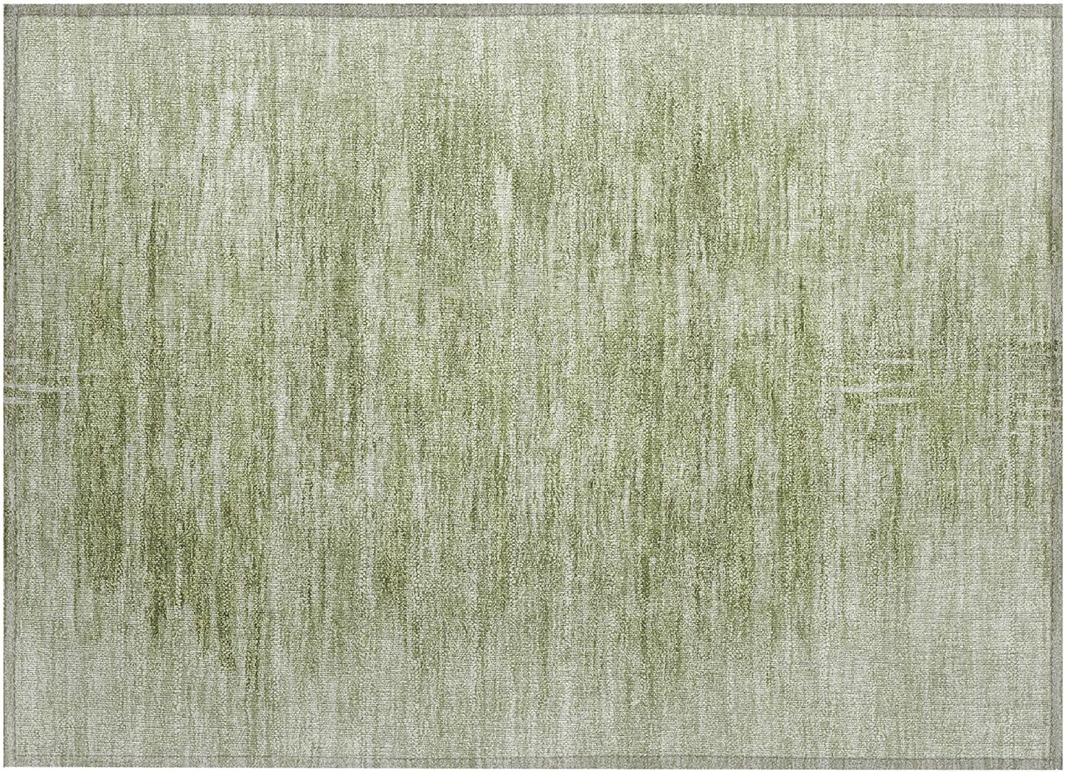Addison Rugs Chantille ACN806 Green 1'8" x 2'6" Indoor/Outdoor, Machine Washable, Easy Clean, Non Shedding, Bedroom, Living Room, Dining Room, Kitchen, Patio Rug