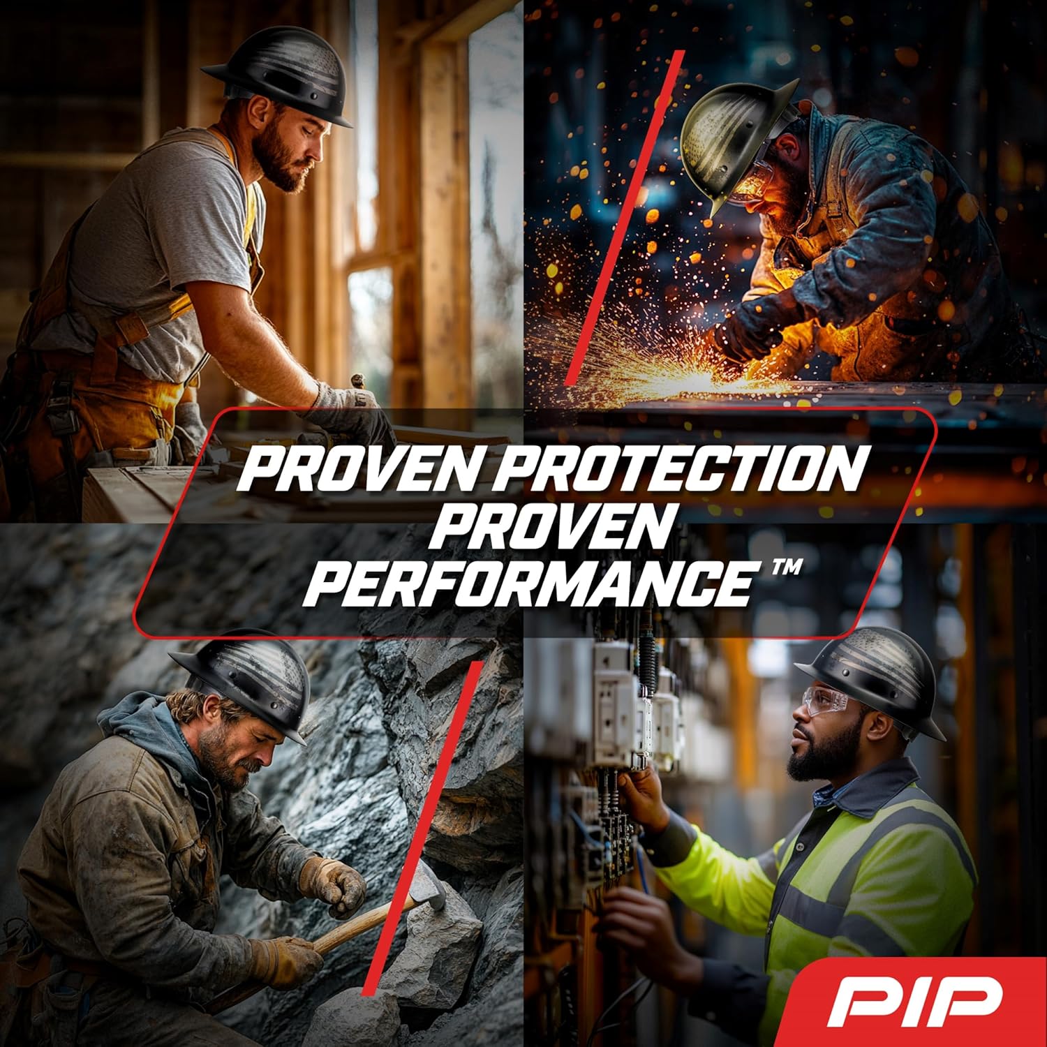 Fiberglass Full Brim Hard Hat with Wheel Ratchet, 8 Point Suspension, ANSI/ISEA Z89.1 Type 1 Certified - Image 9