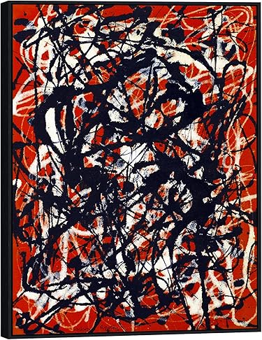 JACKSON POLLOCK、The Deep、希少画集画、新品額装付 The Deep 1953 Jackson Pollock Canvas Wall Art Print - Etsy