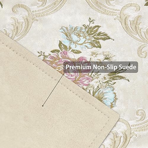 Miniatura 5 de Loom and Mill Juego de 4 manteles individuales de jacquard con diseño floral, lujosos, antideslizantes, para el hogar, cocina, fiesta, banquete,