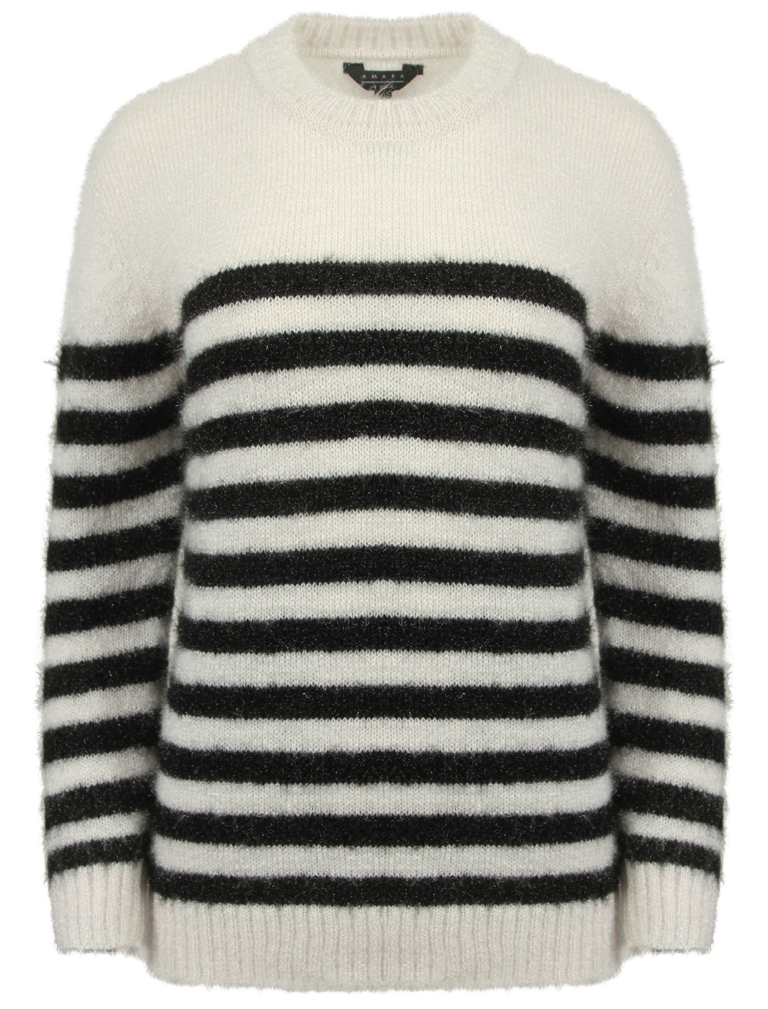 AMARAYAAmara Reya Sparkle Jumper in cream-14 Off-White