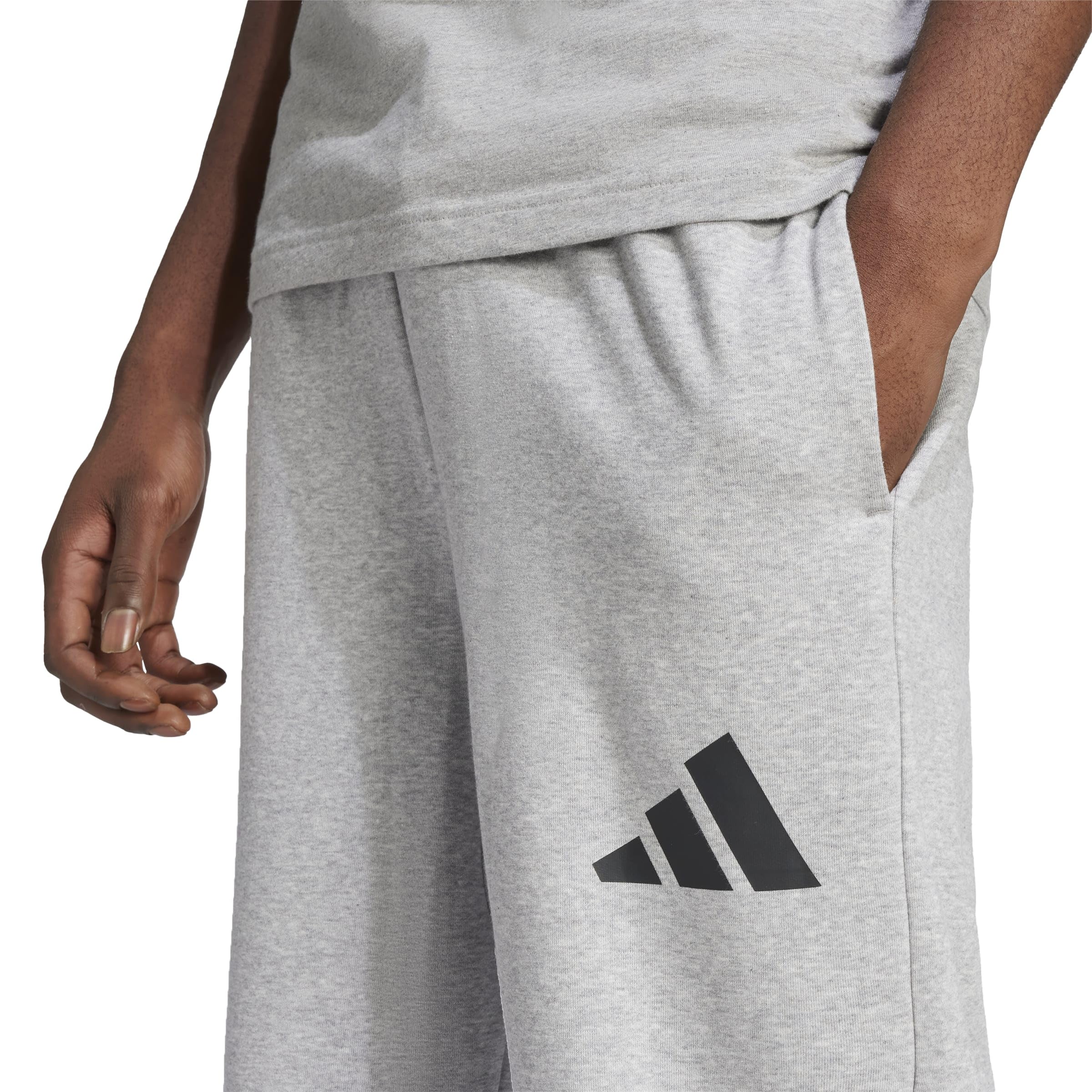 adidas Herren Golfhose Essentials Wide Leg Three Bar Pant