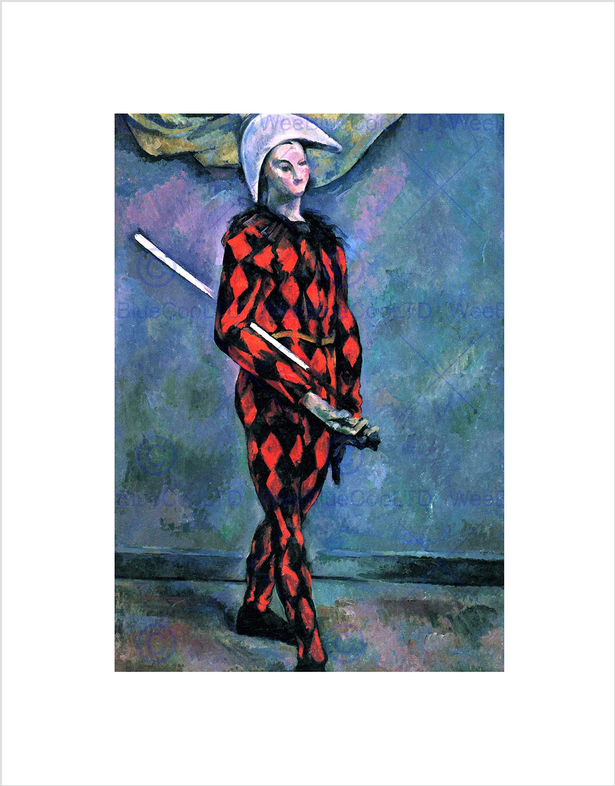 Wee Blue Coo CEZANNE HARLEQUIN OLD MASTER BLACK FRAME FRAMED ART PRINT PICTURE B12X1234