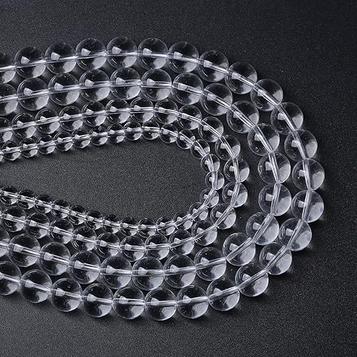 Miniatura 3 de Cuentas sueltas espaciadoras de vidrio limpio de 0.394 pulgadas para hacer joyas, pulseras y collares