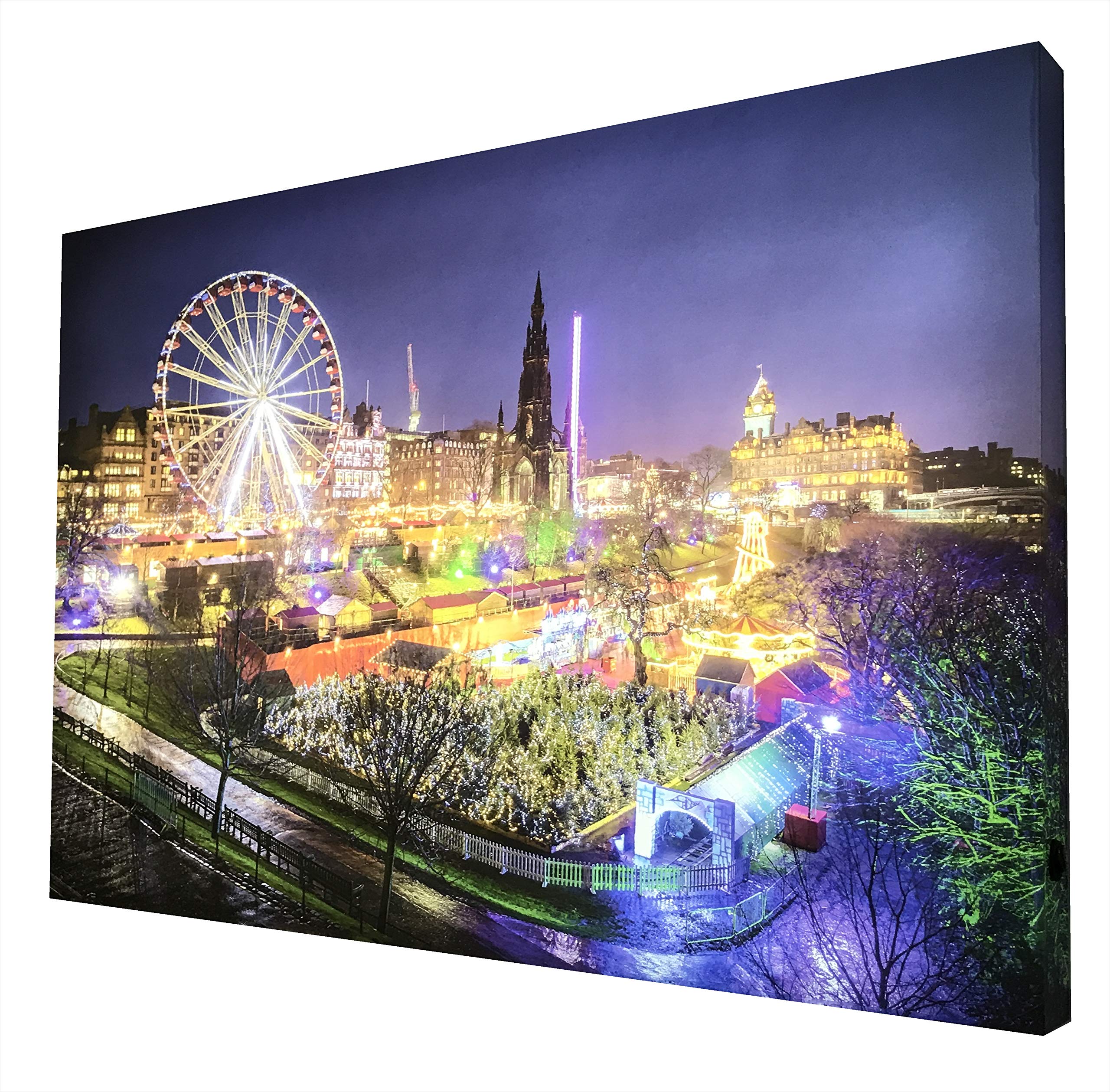 Cuadros con Luz Leds Edimburgo de Metacrilato Multicolor en Medida 60 x 80 cm
