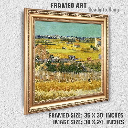 Miniatura 57 de A&T ARTWORK The Starry Night de Vincent Van Gogh. Tamaño del marco: 36 x 30 pulgadas, tamaño de la imagen: 30 x 24 pulgadas, reproducciones clásicas