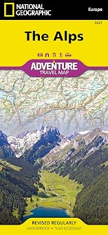Alps Map National Geographic Adventure Map, 3321