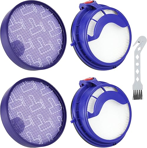 Filtro DC25 de repuesto para aspiradora Dyson DC25, parte prefiltro #919171-02, filtro HEPA poste, parte #916188-06 (juego de 2)