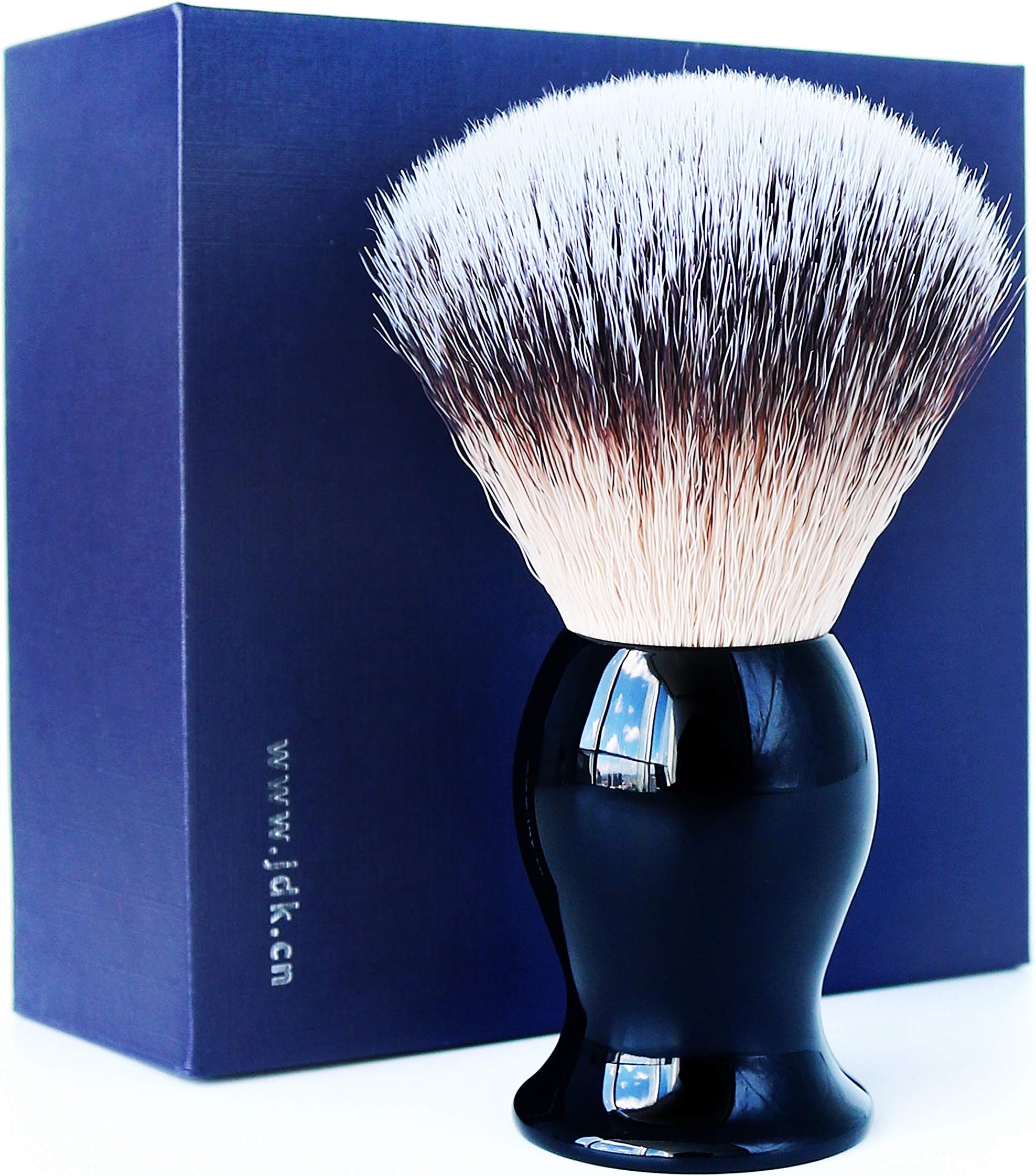 Vegan Shaving Brush Razor Brush with Black Acrylic Handle for Men Shave Tools by JDK