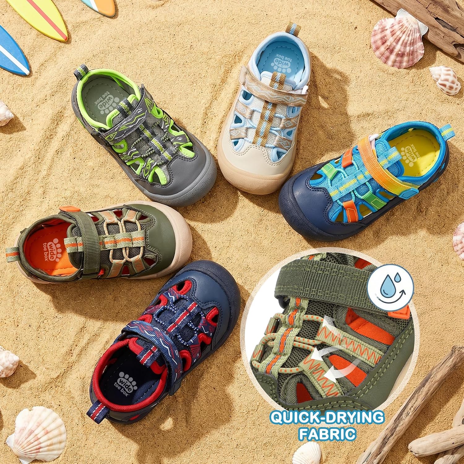 Toddler Boys Sandals Water Shoes I4-L11 US Wide