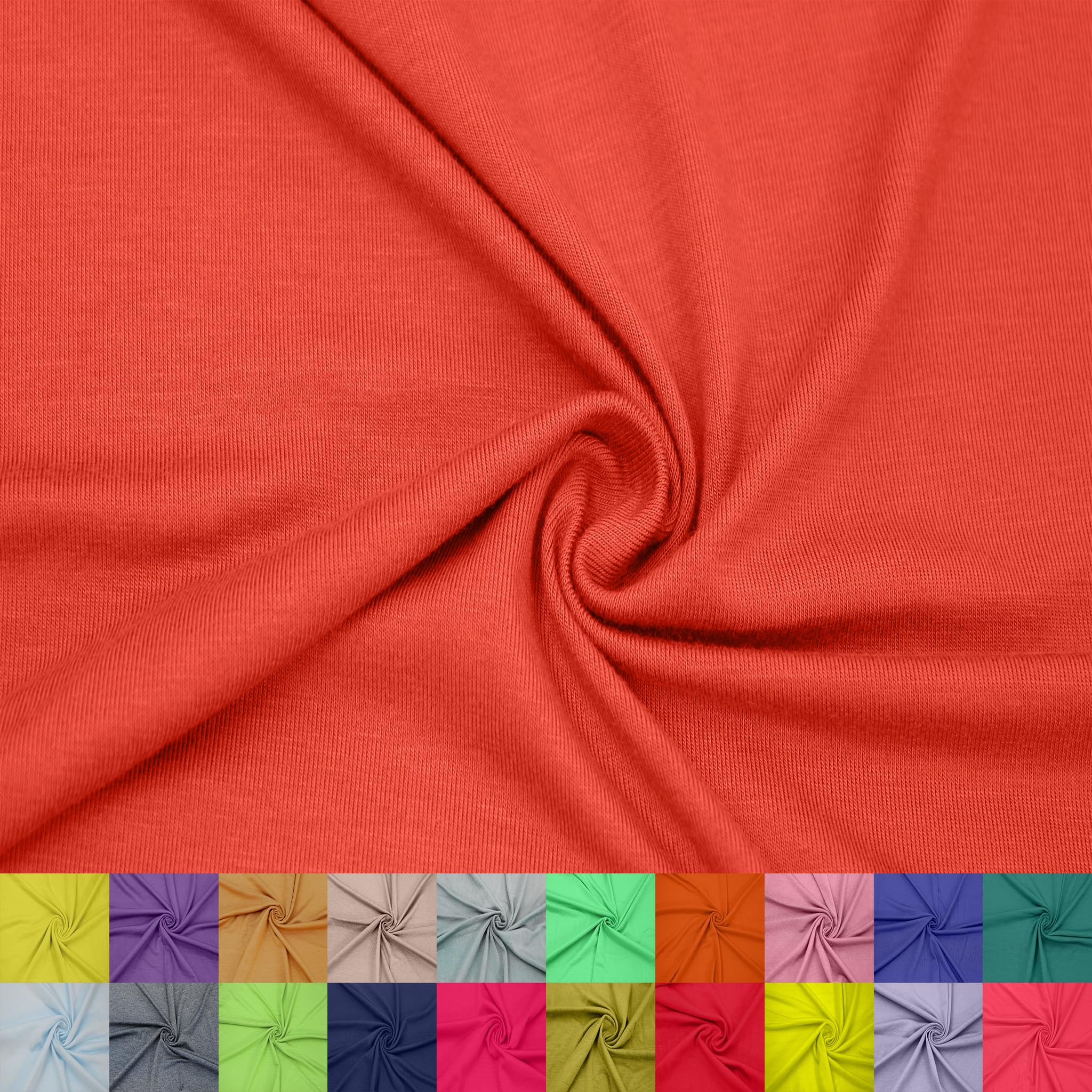 60" Wide Rayon Spandex Jersey Knit Fabric by The Yard - 4-Way Stretch, 200GSM, Medium Weight -Soft & Breathable - Apparel, Accessories, Maternity & Decorations — view 114