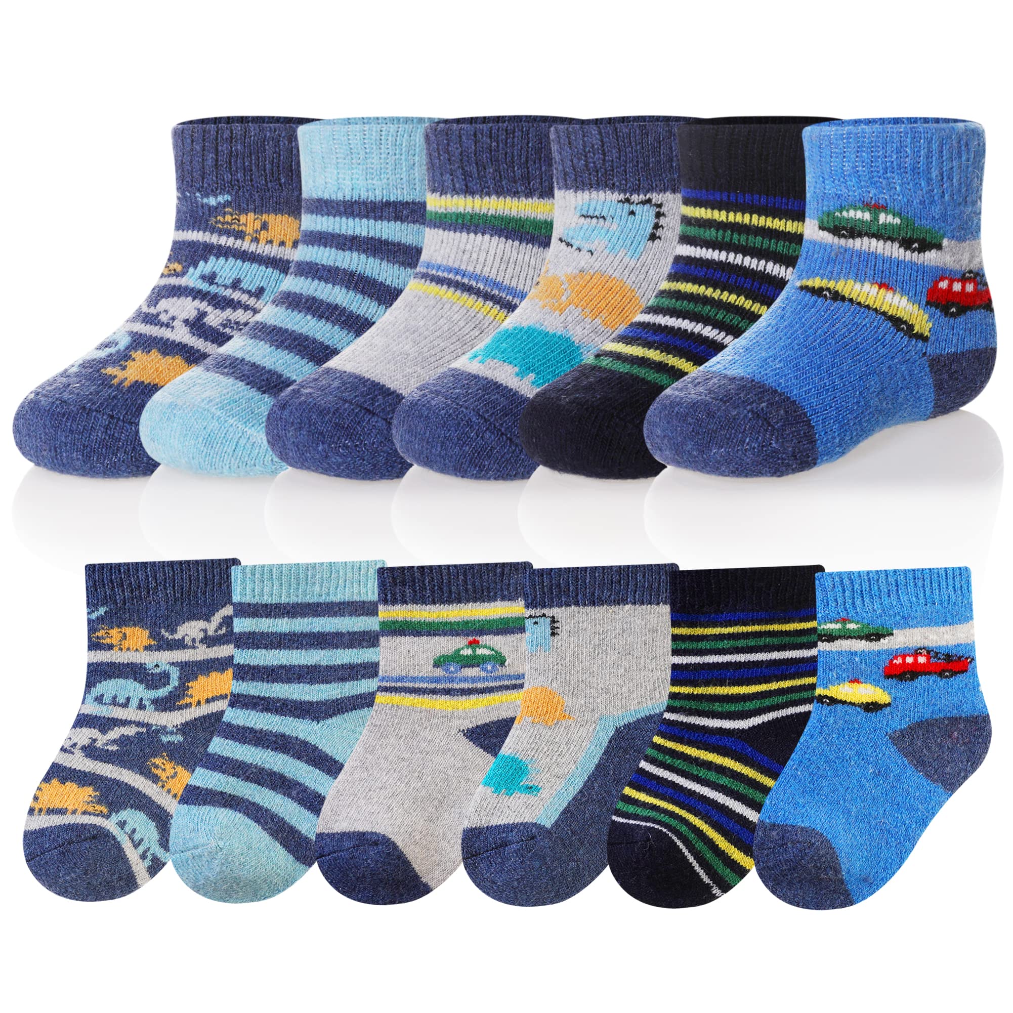 Eocom Baby Toddler Kids Wool Socks, Girls Boys Winter Warm Crew Socks