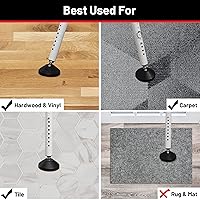 Vista 5 de Barra de Seguridad para Puerta - Barra de Seguridad Ajustable para Topes de Puerta de Gran Resistencia - Barras de Seguridad Ajustables para Puertas