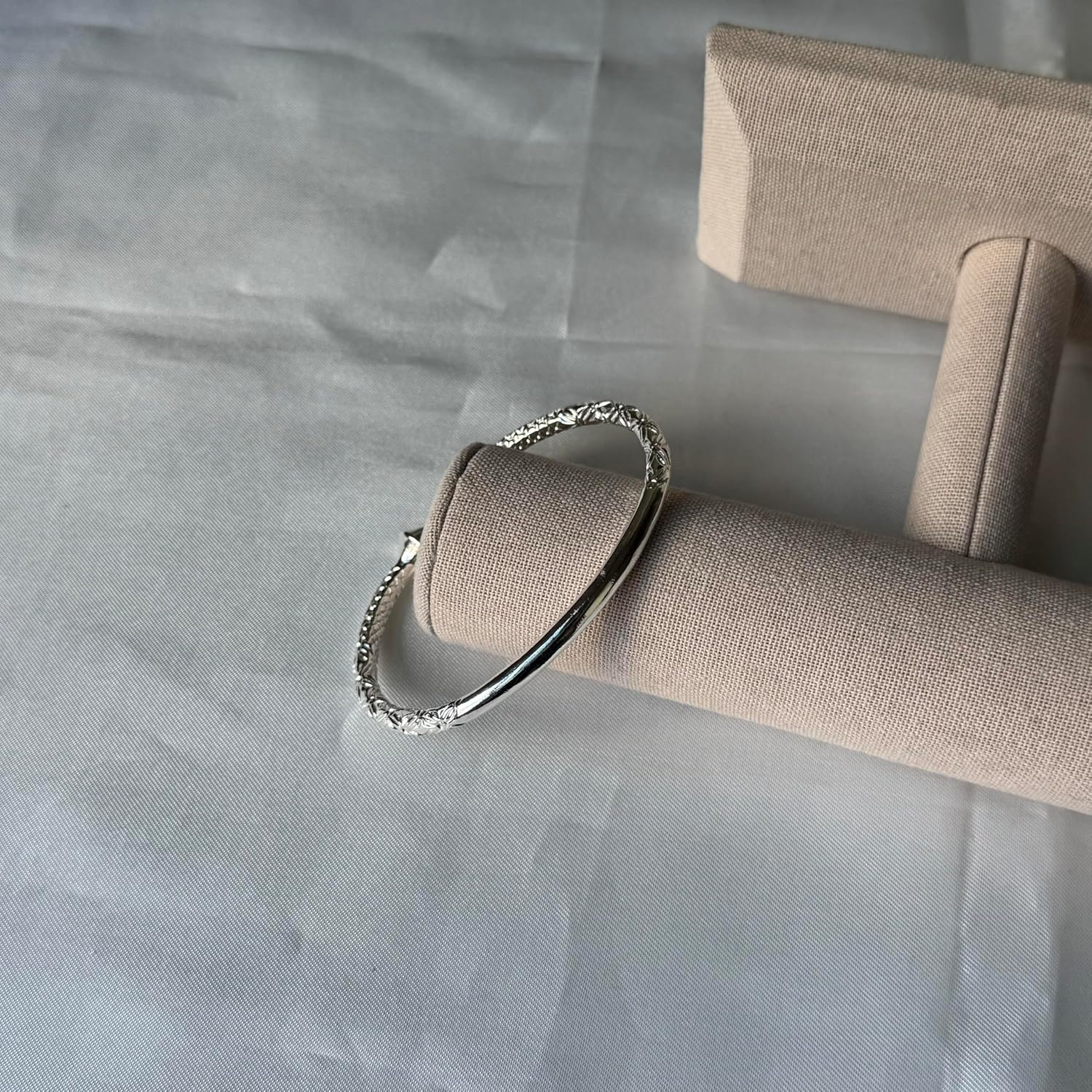 Better Jewelry Thick Pyramid Ends .925 Sterling Silver West Indian Bangle, made in the USA, 1 piece