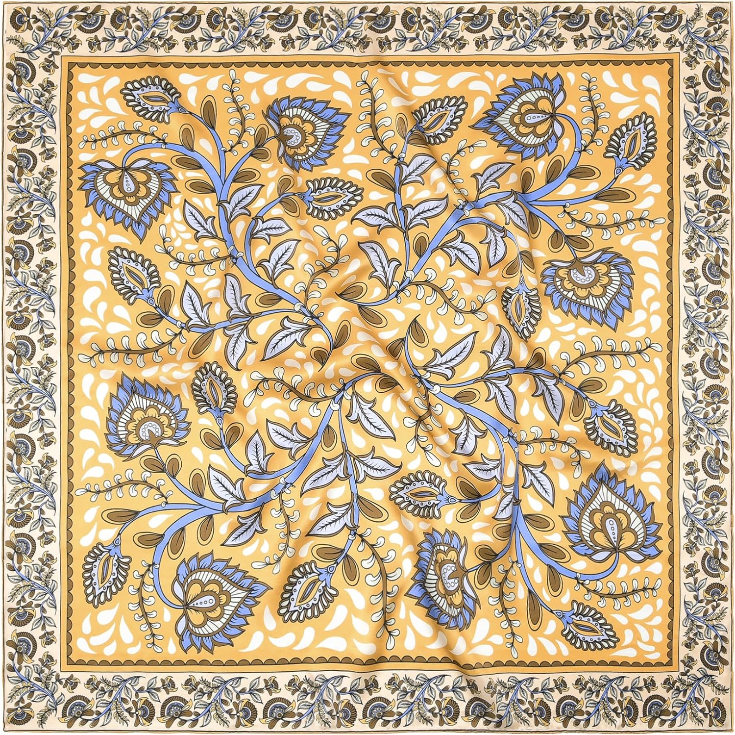 100% Mulberry Silk Scarf 43" Large Square Scarf Large Shawl - Women's Silk Oversized Headband - With Gift Packed - Image 3