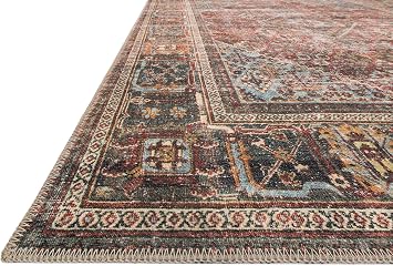 Loloi Loren Brick/Midnight 18 x 18 Sample Rug